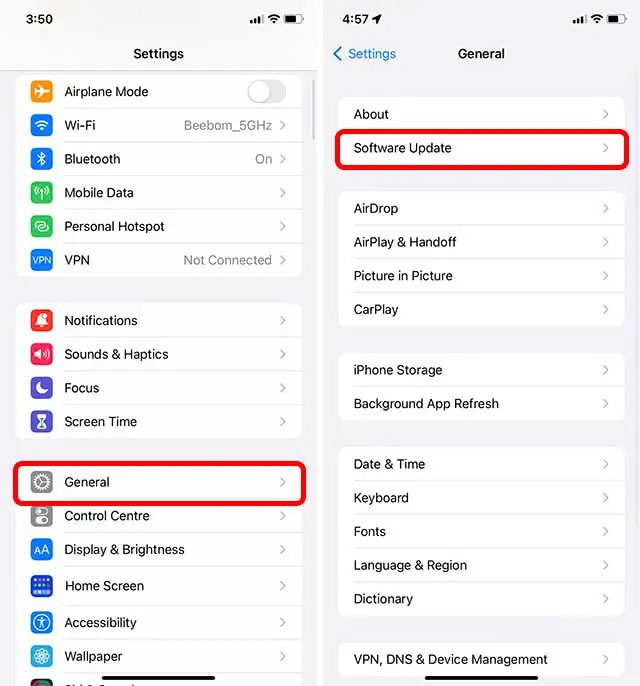 How to update iOS on iPhone