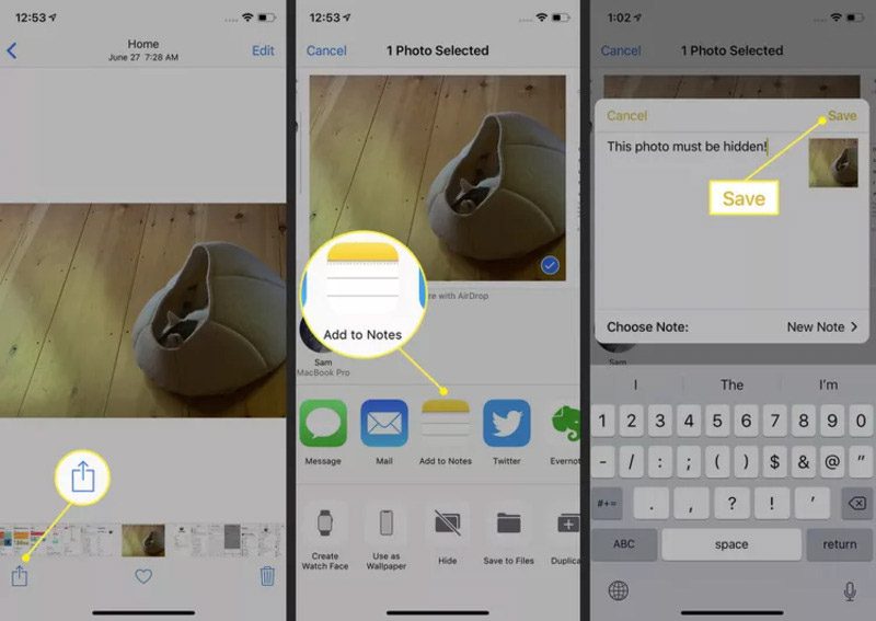How to hide photos on iphone