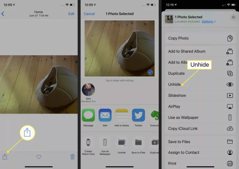 How to hide photos on iphone