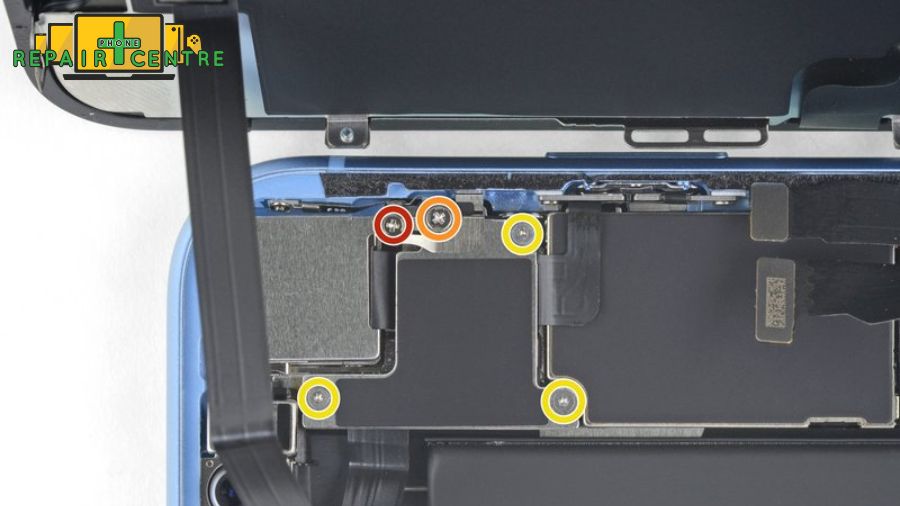 Step 16: Remove the screws securing the logic board connector cover