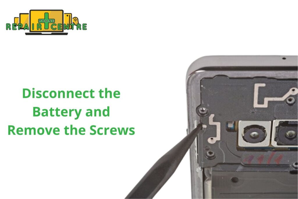 use screwdriver to remove the screws of Galaxy S10 Plus