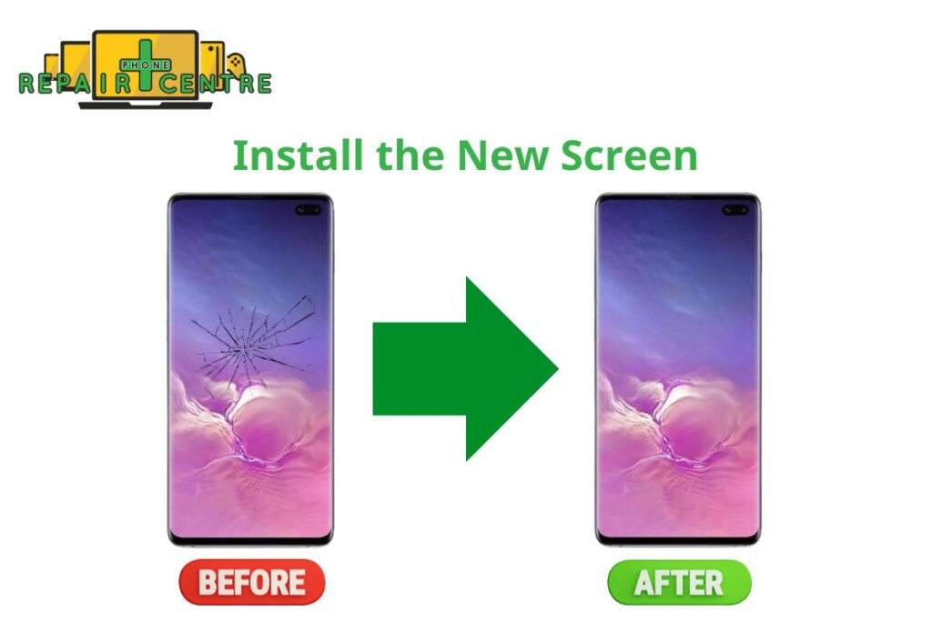 install the new screen for galaxy s10 plus